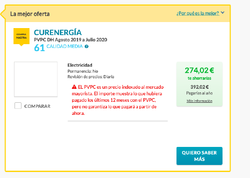 Foto de comparador de servicios de energía eléctrica 